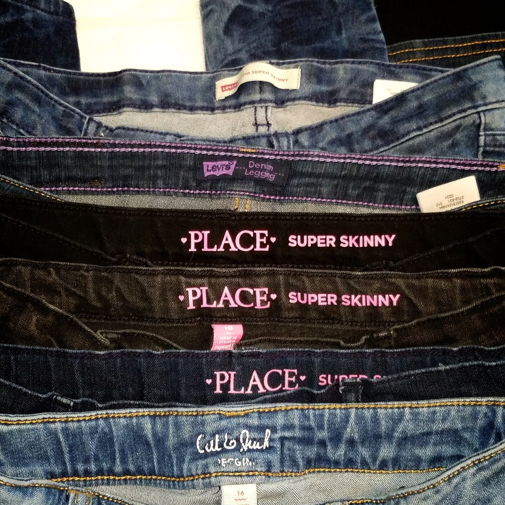 Lot Of 6 Girls Size 16 Skinny, Jeggins,